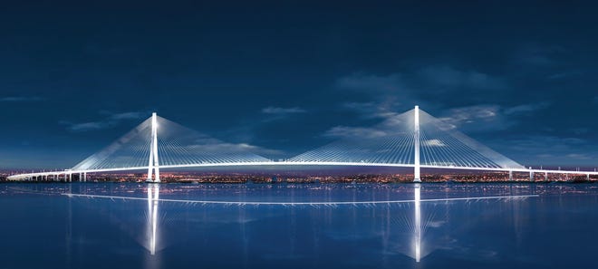 Artist rendering of the Gordie Howe International Bridge.