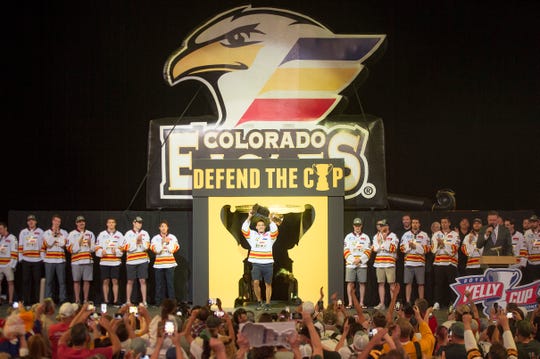 The Colorado Eagles won the Kelly Cup last season for the second year in a row and the team still has the trophy despite leaving the league after last season.