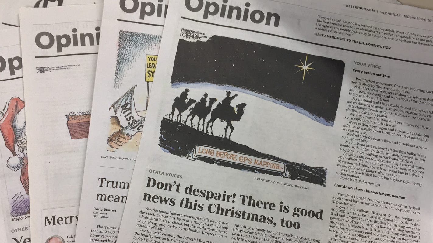 Study shows Desert Sun opinion page experiment curbed polarization