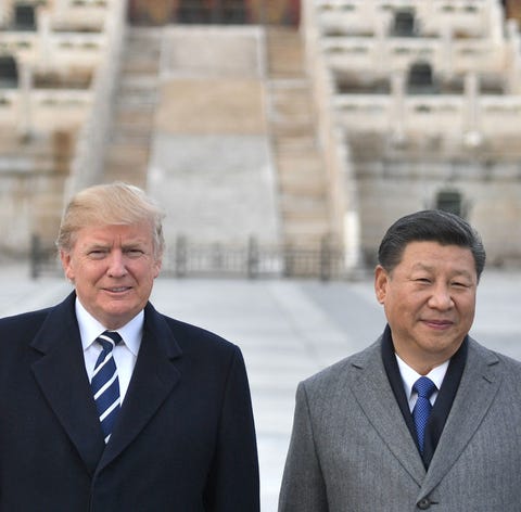 Presidents Donald Trump and Xi Jinping in Beijing...