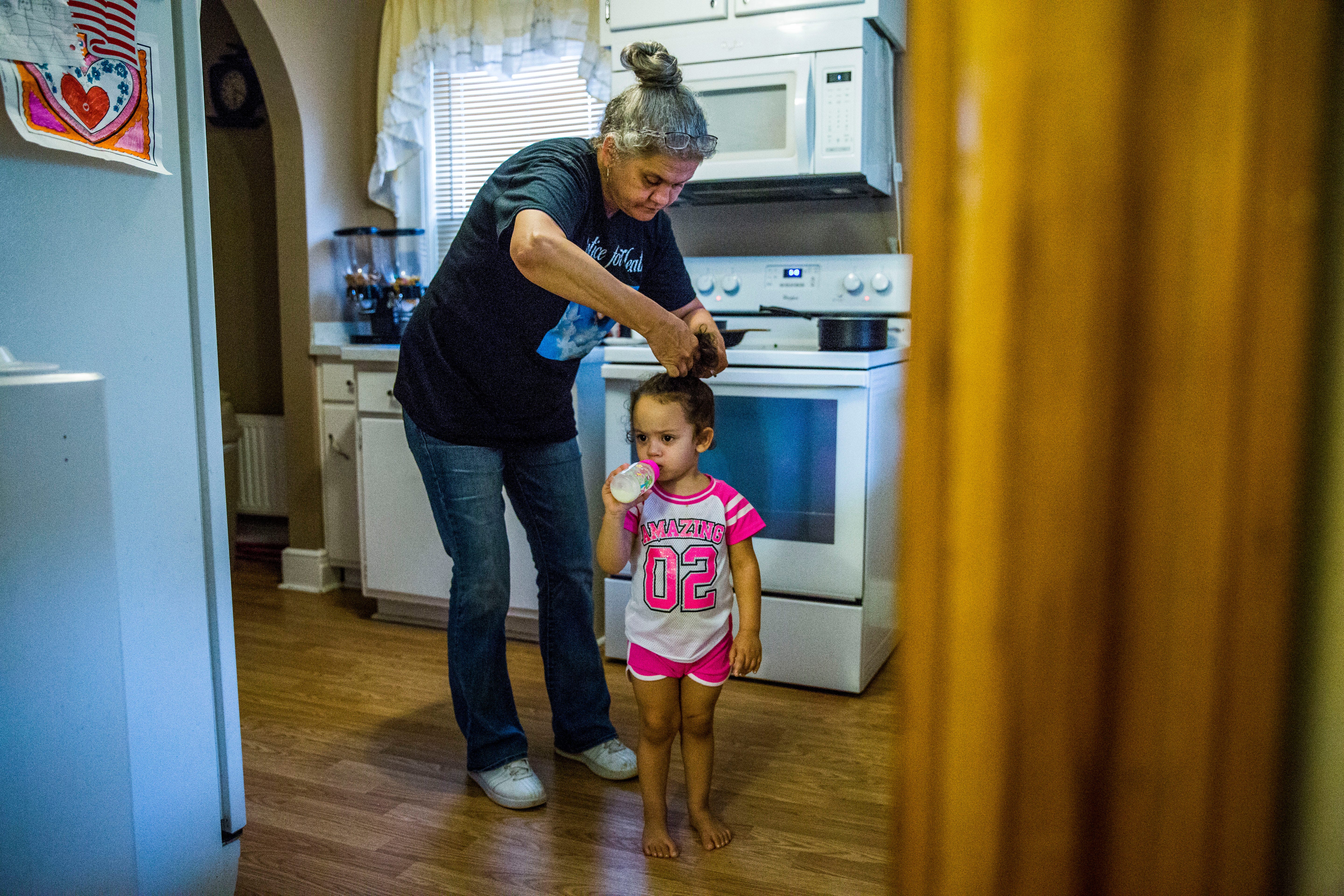 Tammy Meadows now cares for her daughter's two children, Maliya, 2, and Malakhi, 8, in her West Virginia home after her daughter died from complications of cosmetic surgery at a troubled Hialeah, FL, clinic. Heather Meadows, a 29-year-old single mother, was among eight women who died after procedures at the plastic surgery business founded by Dr. Ismael Labrador.