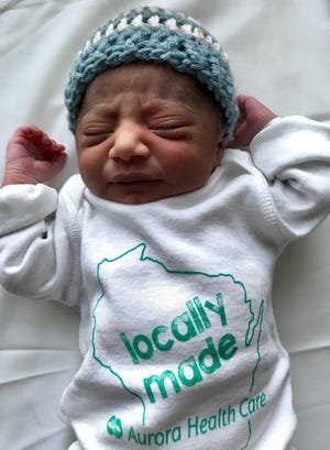 Zeke Dobbs, born at 1:53 a.m. on New Year's Day at Aurora Medical Center, is the first baby of 2019 born in the Oshkosh area.