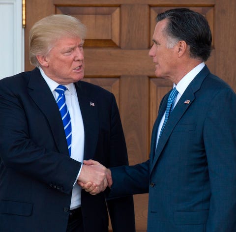 Donald Trump and Mitt Romney in happier times.
