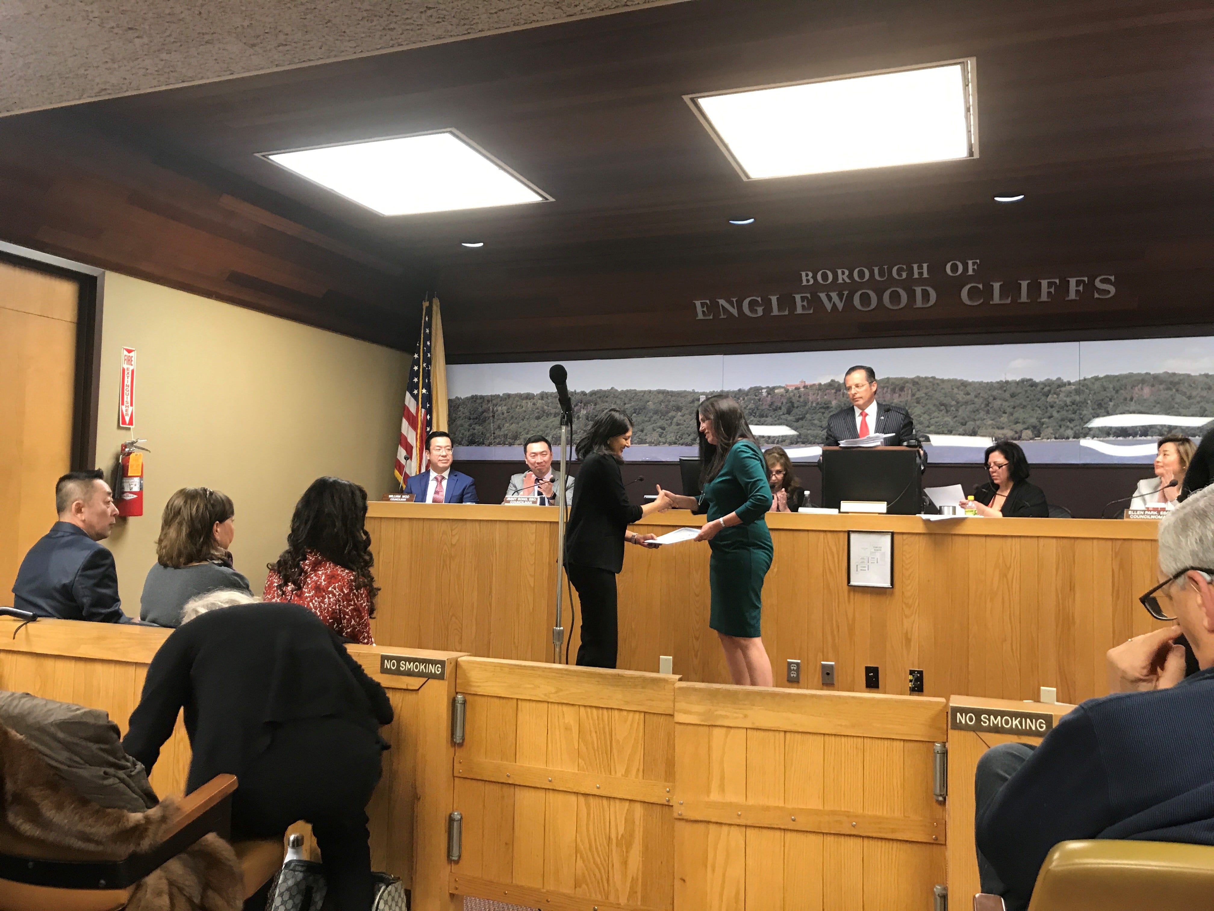 Englewood Cliffs NJ council meeting as attorney, administrator axed