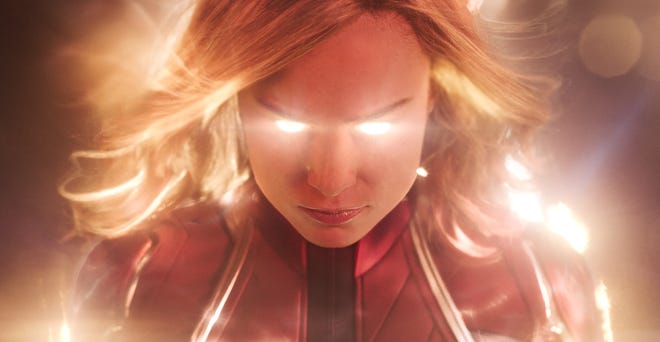 Captain Marvel (Brie Larson) explodes into the Marvel universe in her own solo movie a month before she has a role in "Avengers: Endgame."