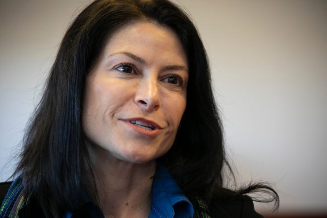 Michigan Attorney General Dana Nessel talks about her plans Friday, Jan. 4, 2019 at her office in Lansing.