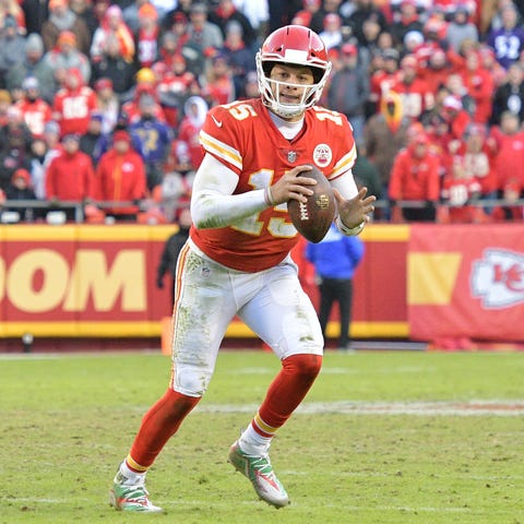 Kansas City Chiefs quarterback Patrick Mahomes...