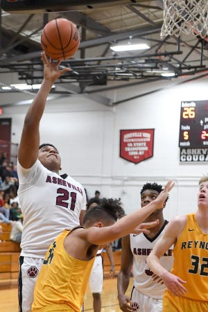 Asheville hosted Reynolds in basketball on Jan. 4, 2019. The Cougars defeated the Rockets 78-70. 