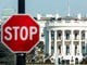 A stop sign is seen near the White House during a government shutdown in Washington on Dec. 27, 2018.