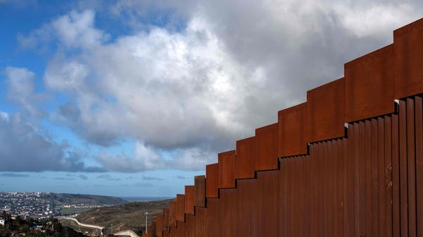 A section of the U.S.-Mexico border fence