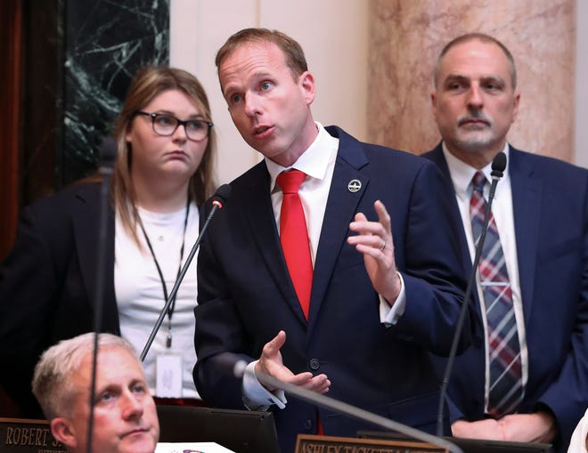Rep. Robert Goforth made comments from the House floor.  He announced Tuesday morning that he will seek the Republican nomination for governor in the spring.Jan. 8, 2019