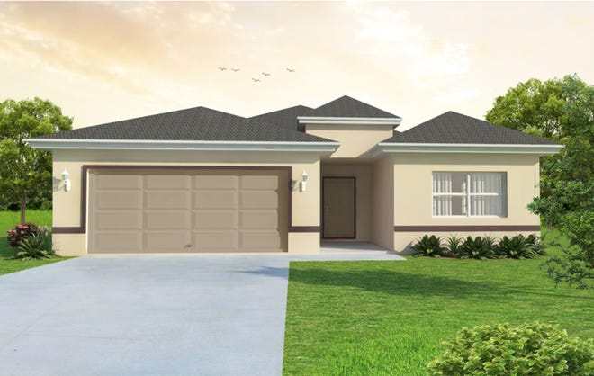 The Fiesta, a  three-bedroom design, is  under construction by Fl Star on acreage in Golden Gate Estates.