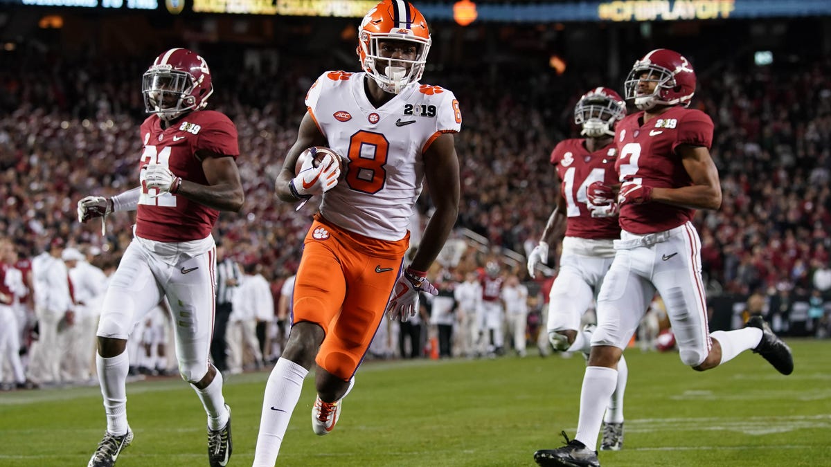 Receiver Justyn Ross accounted for 153 of Clemson's 482 yards of offense against Alabama.