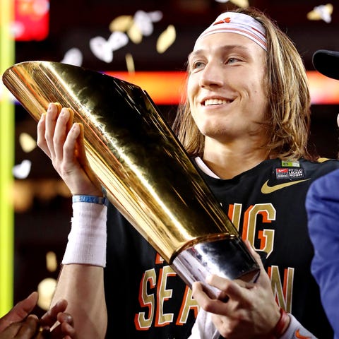 Clemson Tigers quarterback Trevor Lawrence...
