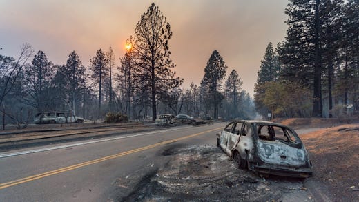 The Camp Fire swept through Paradise, Calif., destroying thousands of homes on Nov. 17, 2018.