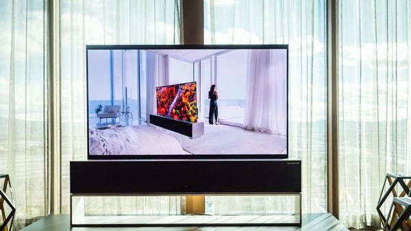LG R9 rollable OLED TV