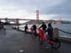 epa07270355 Tourist on bikes stop at the entrance to Fort Point National Historic Site, a masonry seacoast fortification located on the southern side of the Golden Gate Bride, a popular tourist site is closed in San Francisco, California, USA, 08 January 2019. A partial shutdown of the US federal government continues since Congress and Trump failed to strike a deal before a 22 December 2018 funding deadline due to differences regarding border security. This shutdown, which has become the second-longest in US history, has affected about 800,000 federal workers. About 380,000 federal workers have been furloughed and an additional 420,000 have been working without knowing when they will next be paid. The National Park Service has said it will take funds from entrance fees to pay for cleaning up overflowing trash, patrolling of parks and other services.  EPA-EFE/JOHN G. MABANGLO ORG XMIT: JGM01