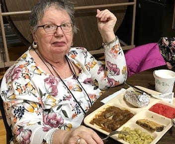 Indianola resident Jeanne O'Brian raves about Warren County Congregate Meal's liver and onions recipe. However, O'Brian admitted, she's not a big fan of lima beans.