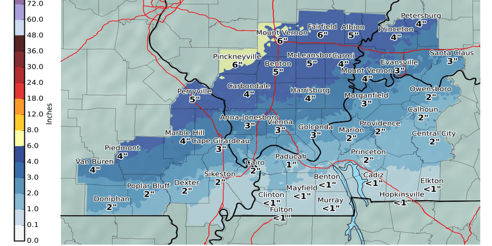 Total Snow Accumulation Map