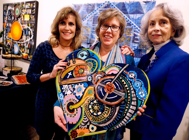 Heading up the formation of the Rutherford Arts Alliance are, from left, former Painter Laureate Ginny Togrye, current Poet Laureate Kory Wells, and Andrea Loughry, vice-chair of the Tennessee Arts Commission.