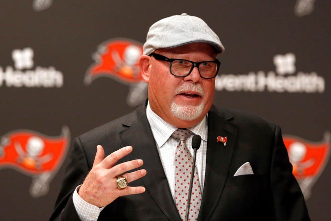 Bruce Arians is introduced as the next Tampa Bay Buccaneers head coach.