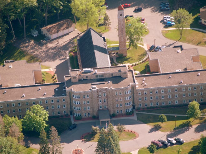 Aerial view of Bell Tower Residence in Merrill