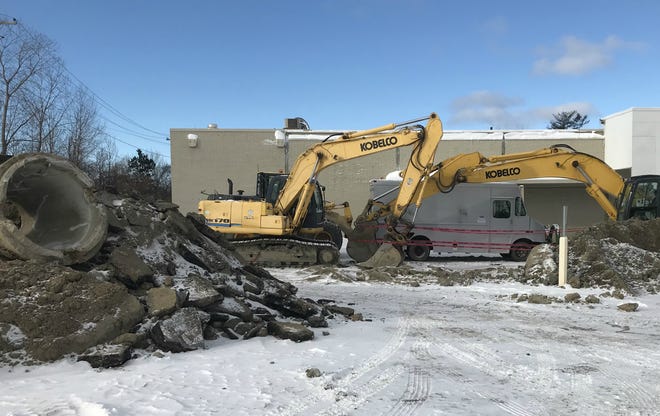 Excavation of old sewer lines is underway at the former Kmart Plaza in South Burlington on Friday, Jan. 11, 2019. Hannaford supermarket, currently located on an adjacent property to the southwest, plans to move here.