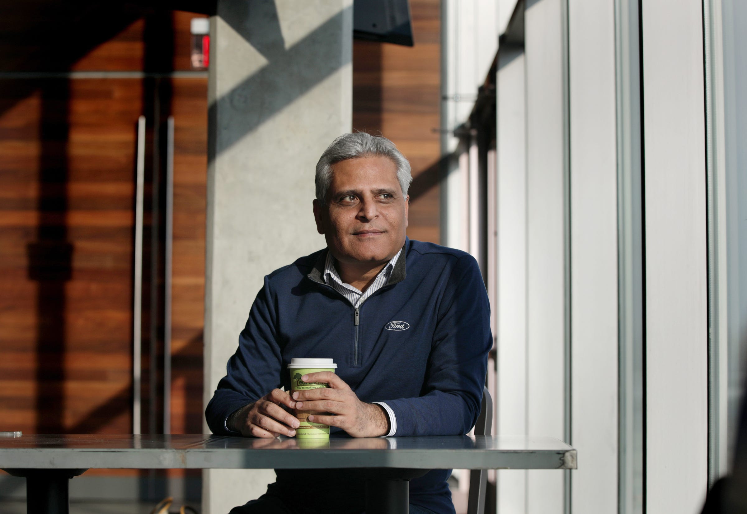 Kumar Galhotra, now president of Americas and International Markets Group at Ford, said the atmosphere under CEO Jim Farley is intense, focused and clear. Galhotra is pictured here at Ford World Headquarters in Dearborn in 2019.