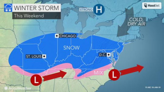 Winter Storm Gia Spreads Across Us But Not To Ny S Southern Tier