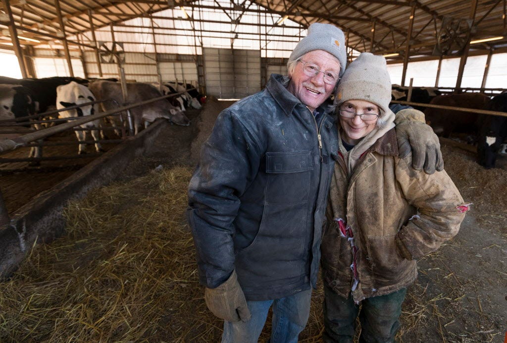 Chuck and Sue Spaulding have partnered with their daughter and her husband to run S & S Dairy.