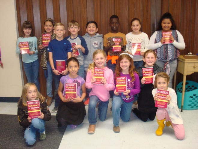 Each school year, the Doña Ana County Federated Republican Women donates new Webster's Dictionary for Students to area youth. Pictures is Lura Baxter's third grade class, Mesilla Valley Christian School