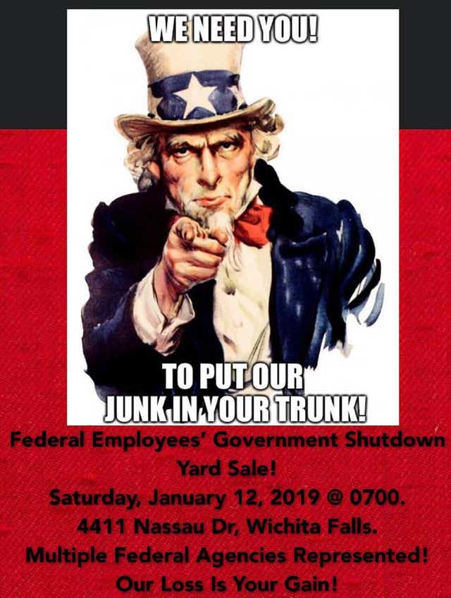 How Do You Weather A Shutdown A Yard Sale For Cash To Get By