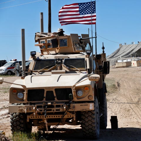 A U.S. military vehicle is seen in northern Syria...