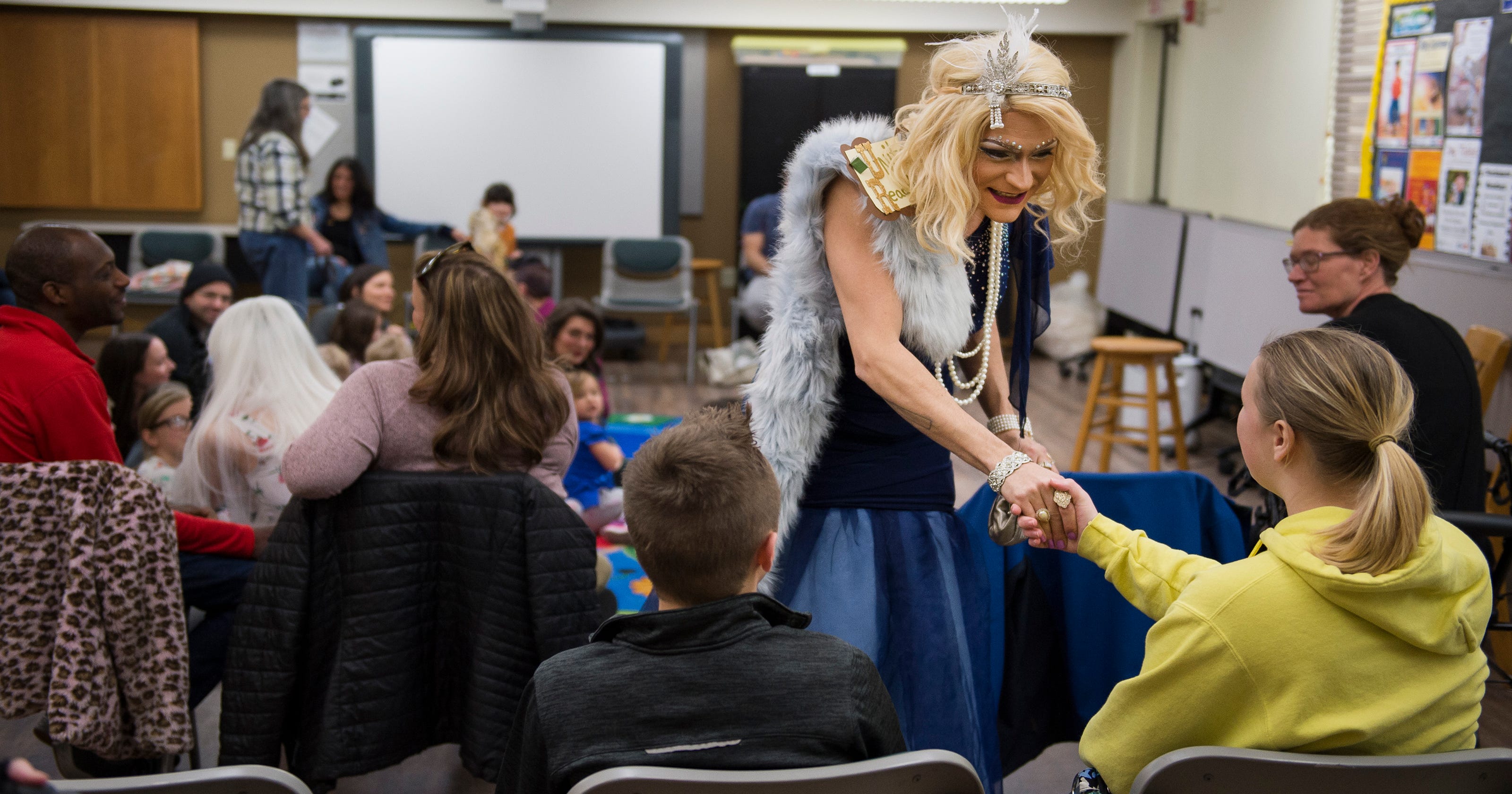 Colorado town's Drag Queen Story Hour draws protesters, counter protesters
