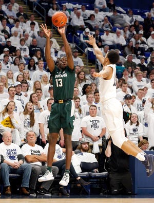 Michigan State freshman Gabe Brown had three points and seven rebounds while playing 21 minutes in Sunday's 71-56 win over Penn State.