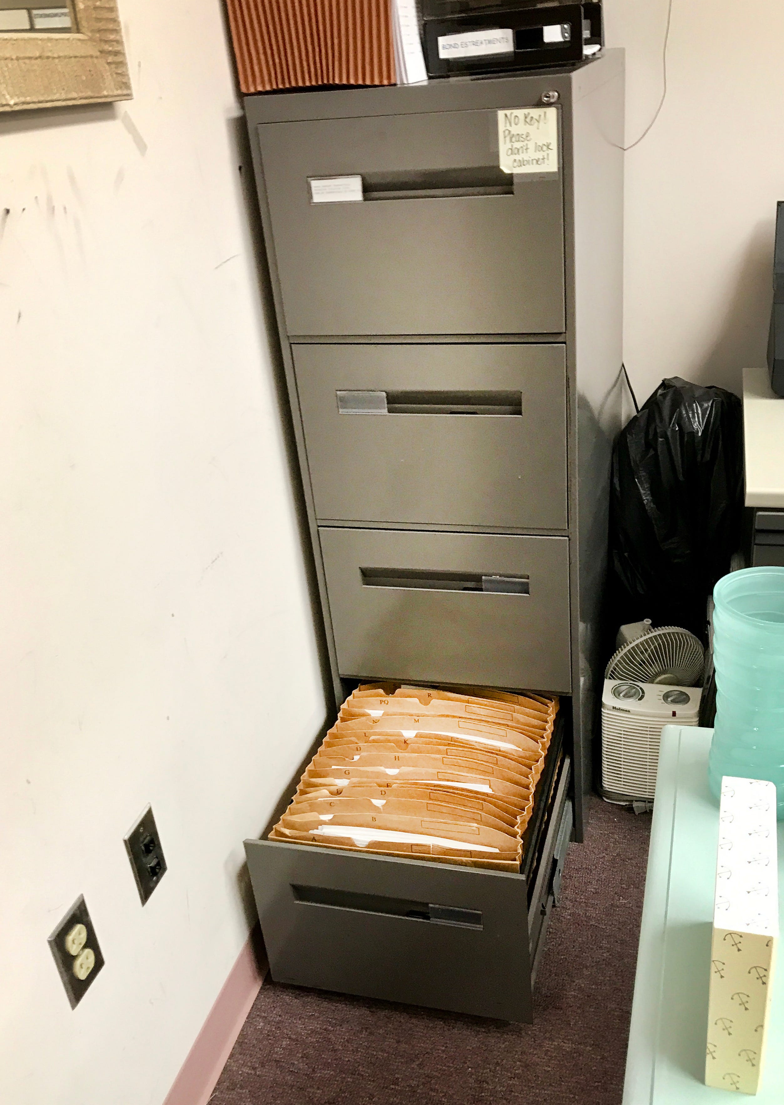 Forfeiture proceedings aren't assigned case numbers or even filed in the state's court system in some jurisdictions, the TAKEN investigation has found. Here, cases are simply stored in an out-of-the-way file cabinet at the Anderson County Courthouse.