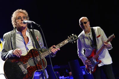 The Who's Roger Daltrey and Pete Townsend perform during the Who Cares Benefit For Teen Cancer America Memorial Sloan-Kettering Cancer Center at The Theater at Madison Square Garden in 2013 in New York City.