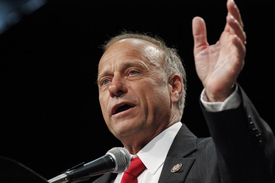 Rep. Steve King, R-Iowa addresses the Republican state convention in Des Moines, Iowa on June 16, 2012.