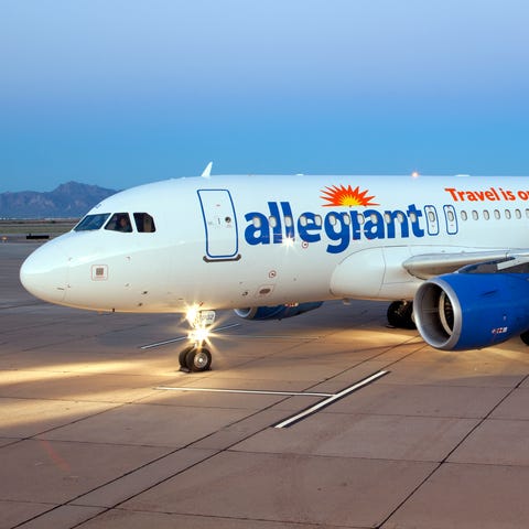 This file photo shows an Allegiant Airbus...