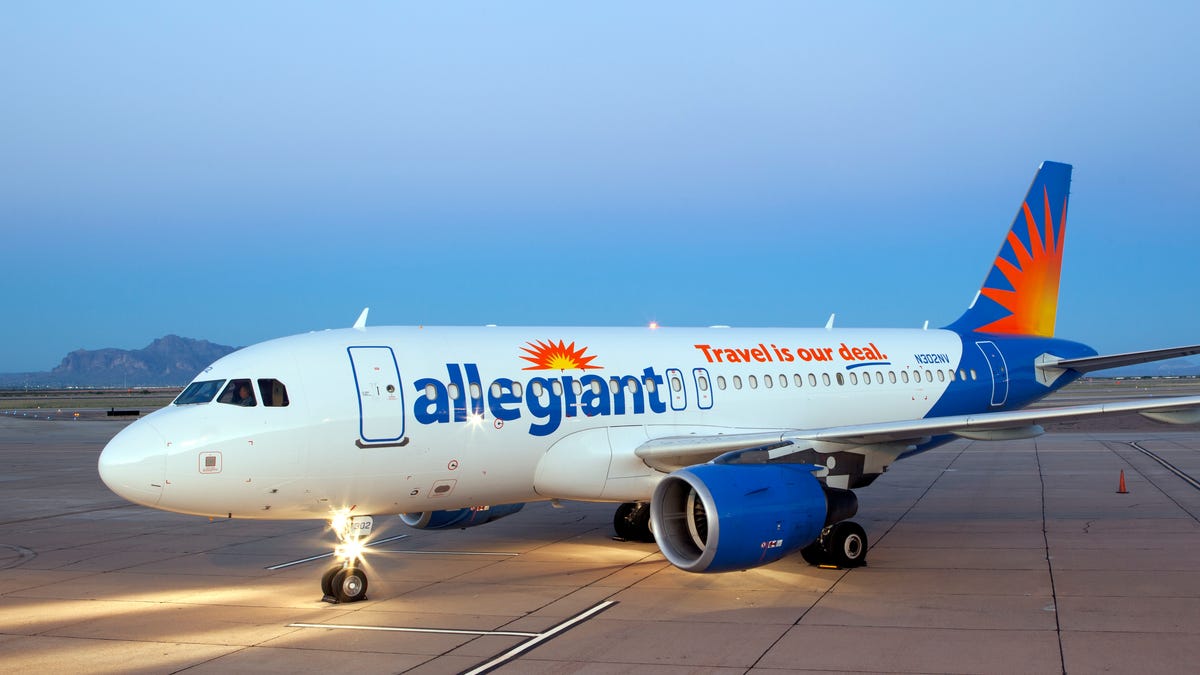 This file photo shows an Allegiant Airbus aircraft.
