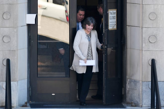 Wanda Greene leaves the Federal Courthouse in Asheville after her plea deal was accepted Jan. 16, 2019.