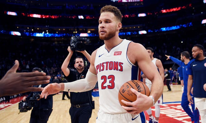 Pistons forward Blake Griffin received a grade of A- from beat reporter Rod Beard in his midseason report.