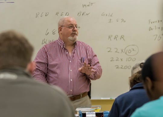 Mark Ketchell teaches a motors and motor control class as part of Louisiana Delta Community College's instrumentation programs at the campus in Monroe, La. on Jan. 16. The program focuses on teaching students about the various motors used in manufacturing plants. 