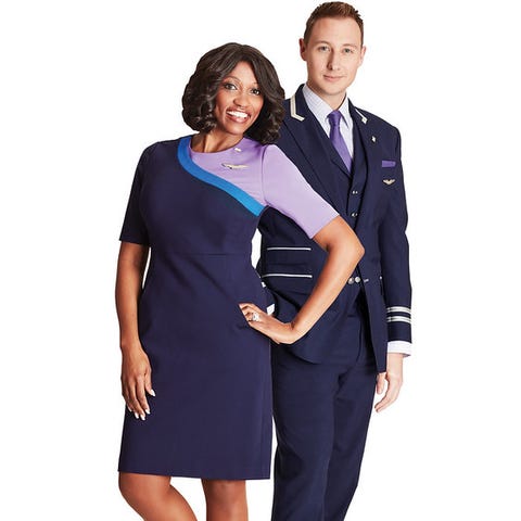 One of United's new uniform designs for   flight...