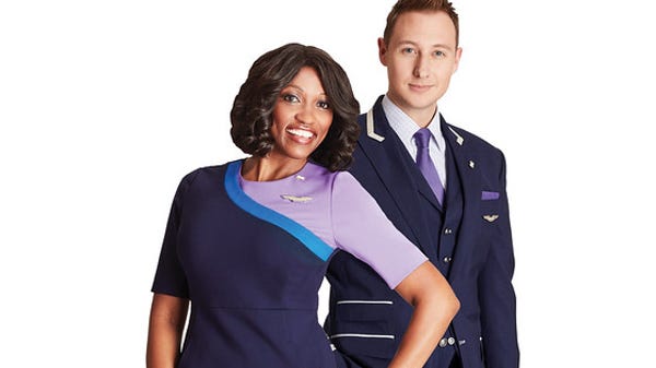One of United's new uniform designs for   flight...