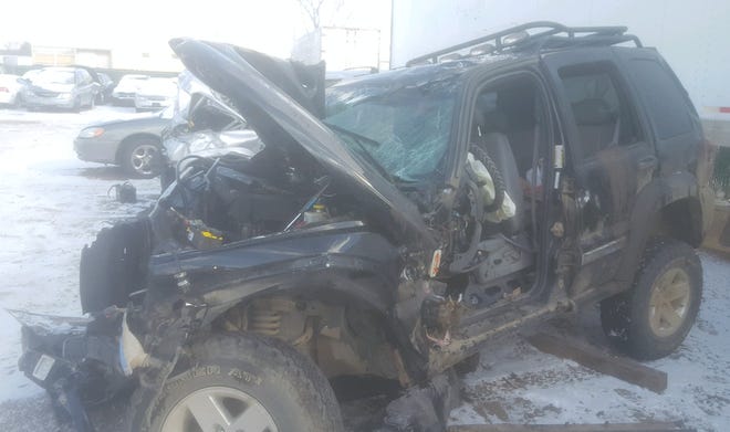 Penning's Jeep after the accident on Nov. 11.
