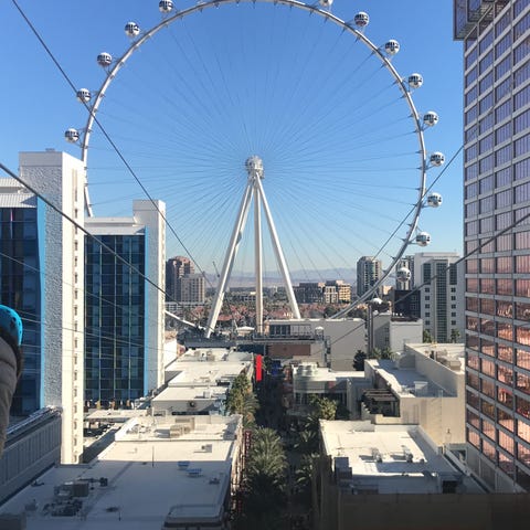 The new Fly Linq zipline between the Linq and...