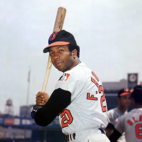 Frank Robinson slugged 586 home runs before he...