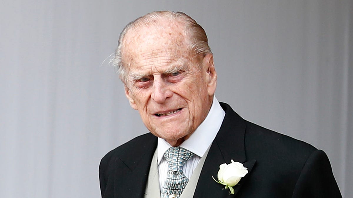 Prince Philip at the Oct. 12, 2018  wedding of granddaughter Princess Eugenie. He surrendered his driving license after his Jan. 17 car wreck.