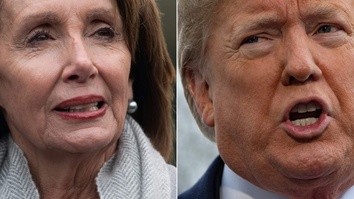 Speaker of the House Nancy Pelosi and President Donald Trump (Photos by SAUL LOEB and Jim WATSON / AFP)